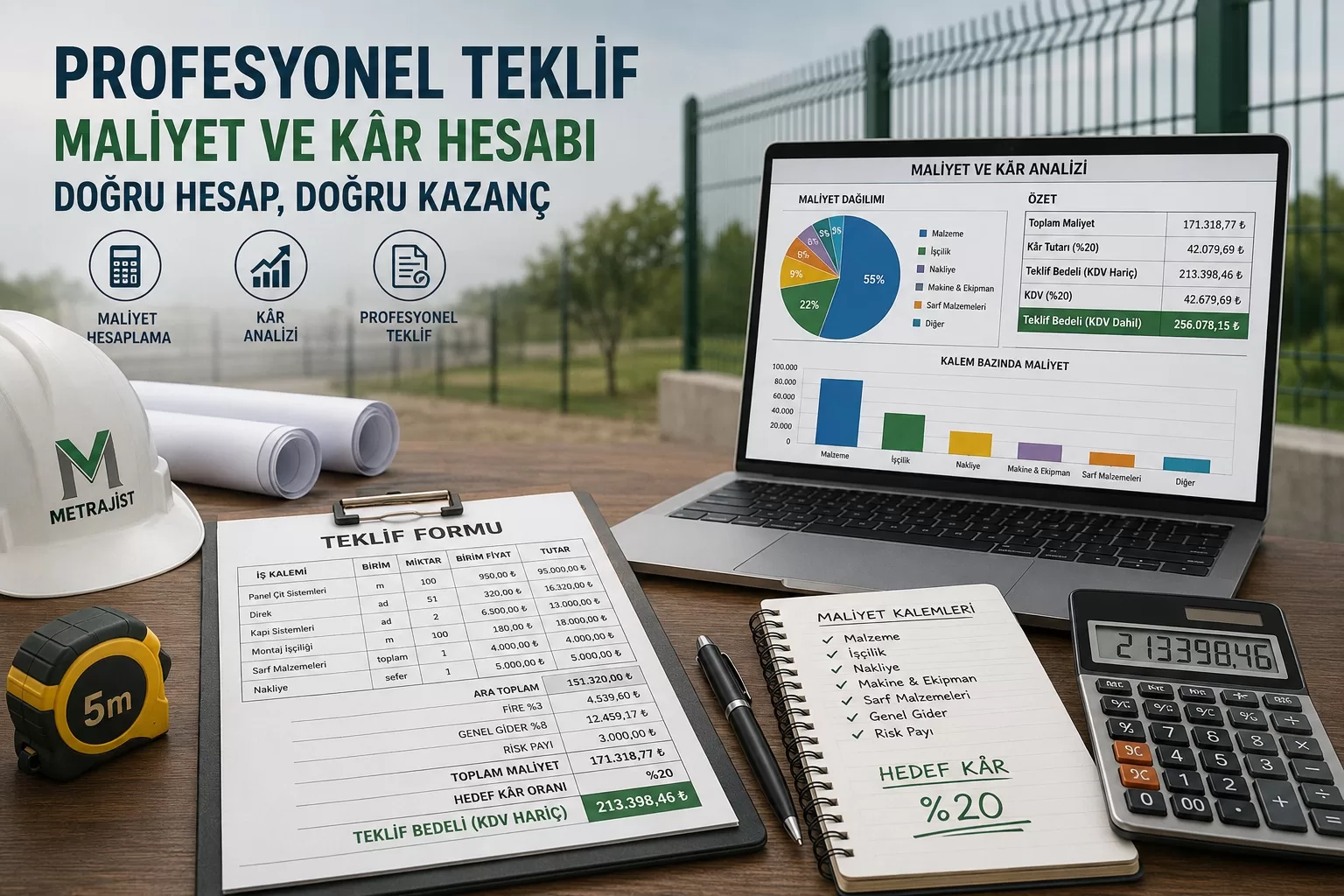 Profesyonel teklif hazırlarken maliyet ve kâr hesabı